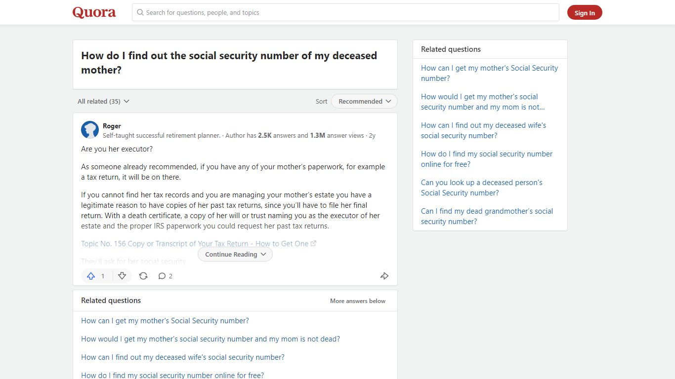 How to find out the social security number of my deceased mother - Quora